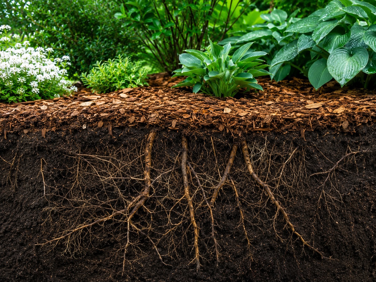 Mulch installation supporting soil moisture retention in Johns Island SC