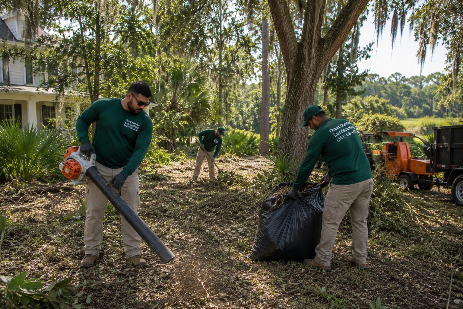 Professional tree removal equipment and safety gear in Johns Island SC